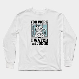 Cat funny design Long Sleeve T-Shirt